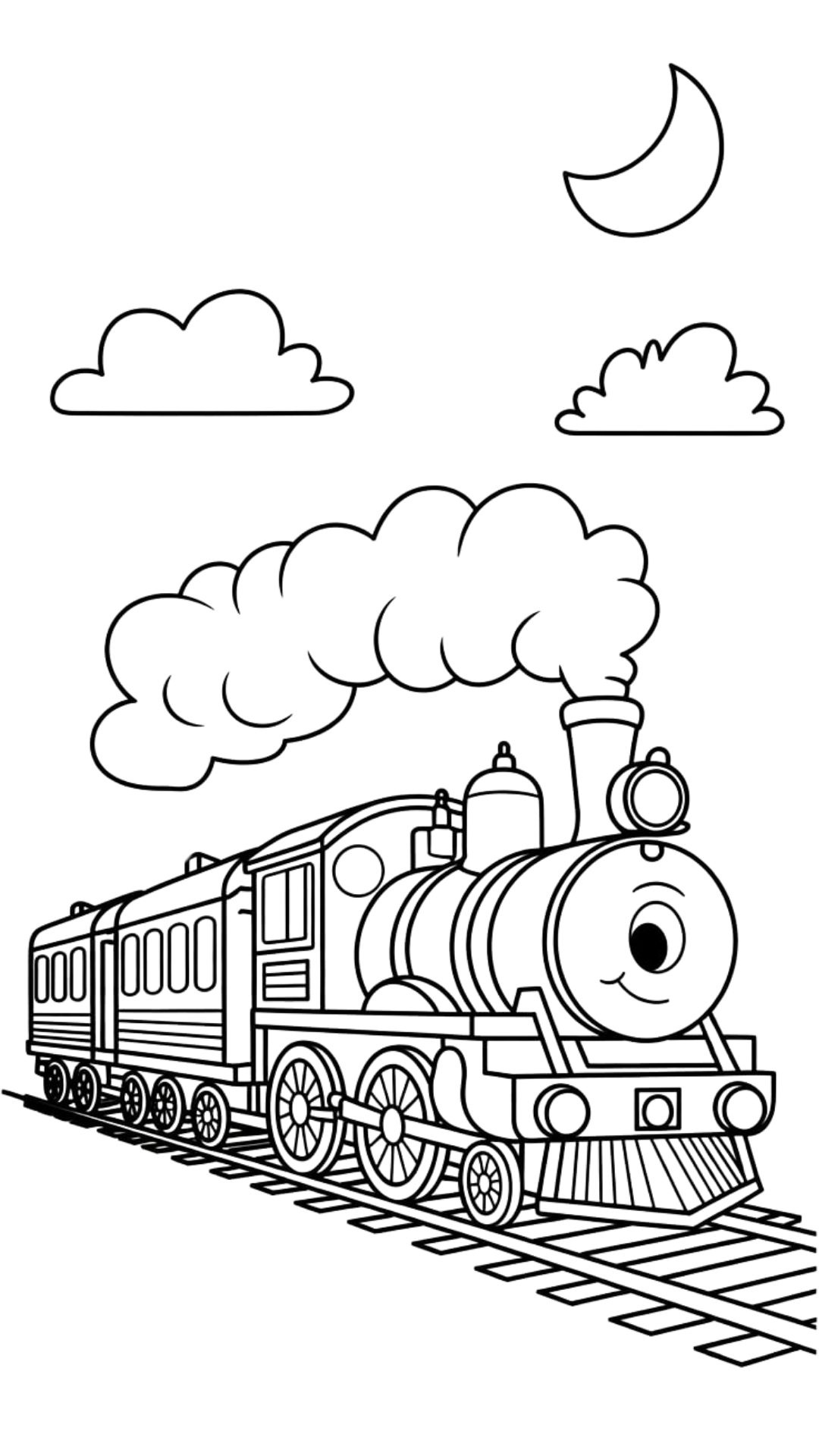 imagem de trem para colorir