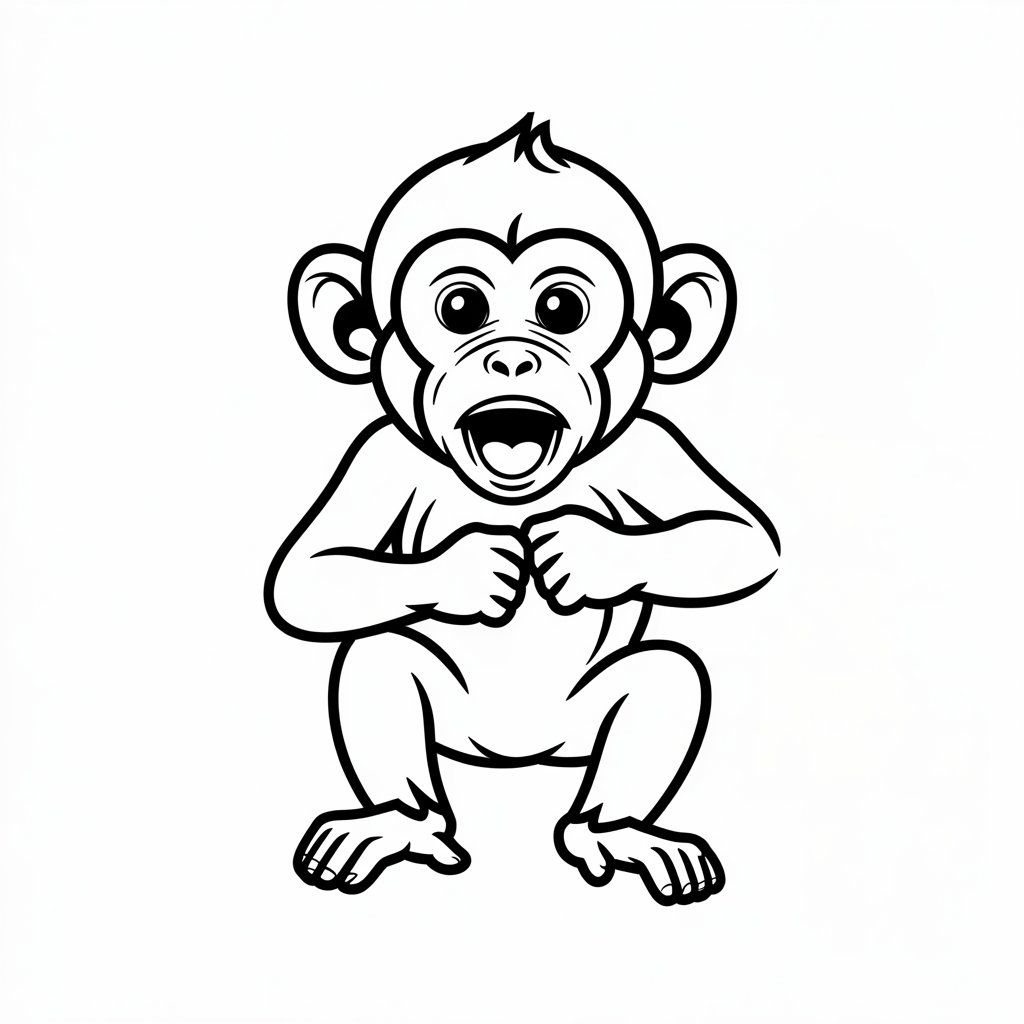 macacos para colorir