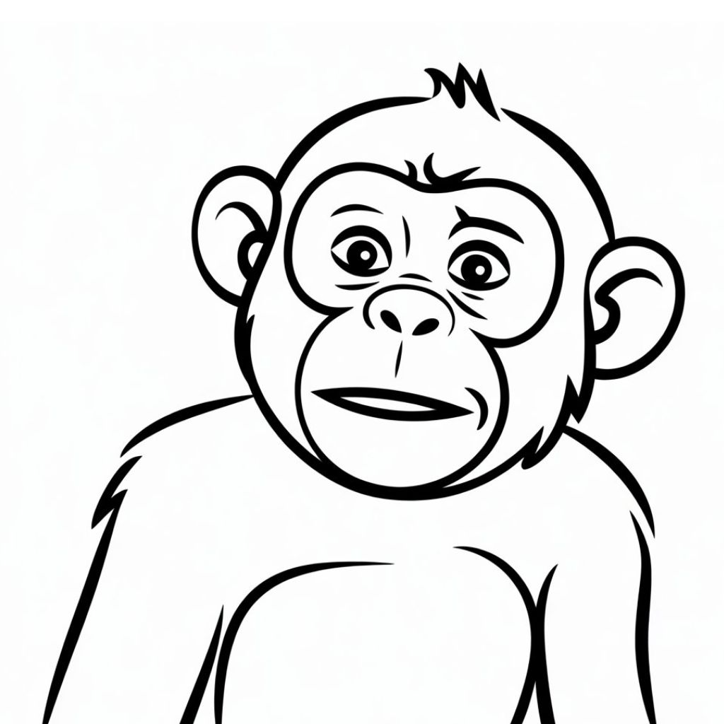 macaco desenho para colorir