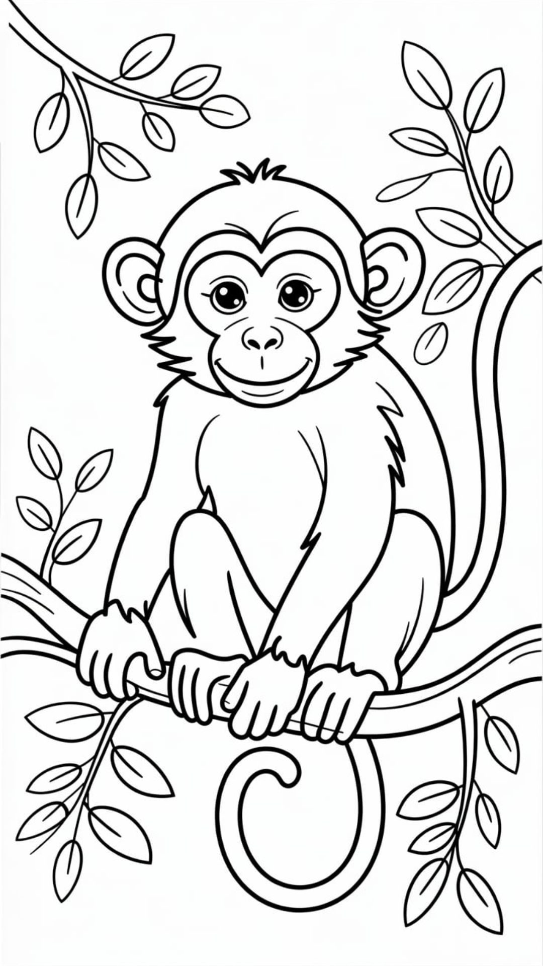 desenho macaco colorido