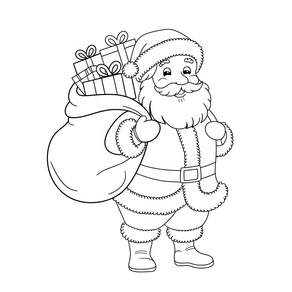 desenho do papai noel para colorir