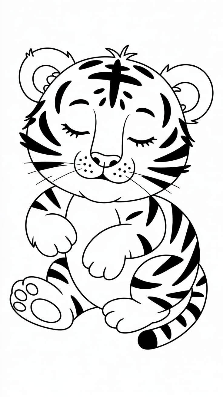 desenhos para colorir do tigre