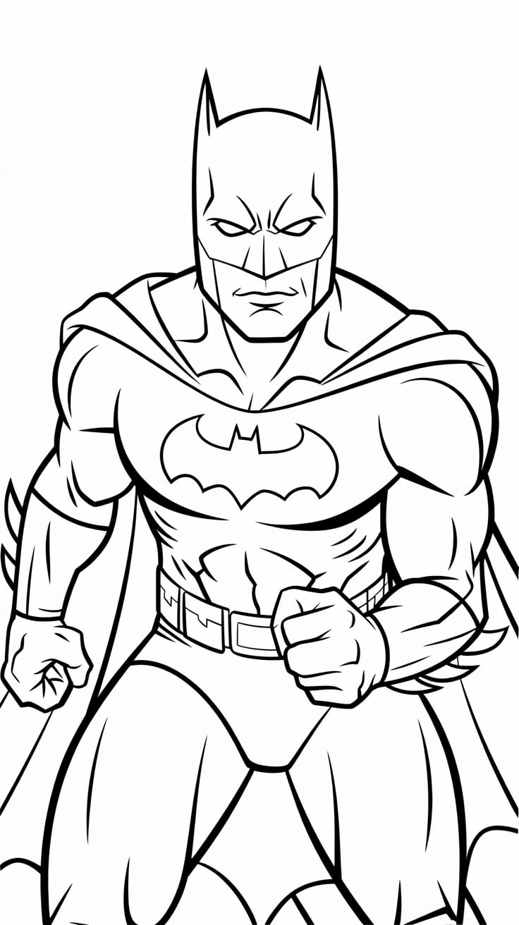 desenho para colorir e imprimir batman