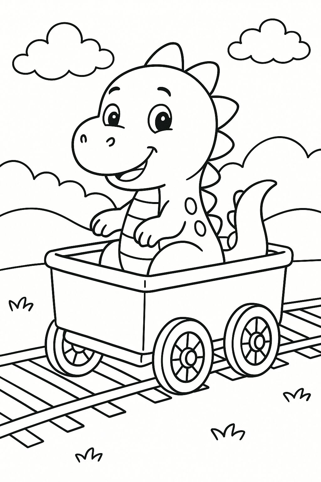 desenho de trem para colorir