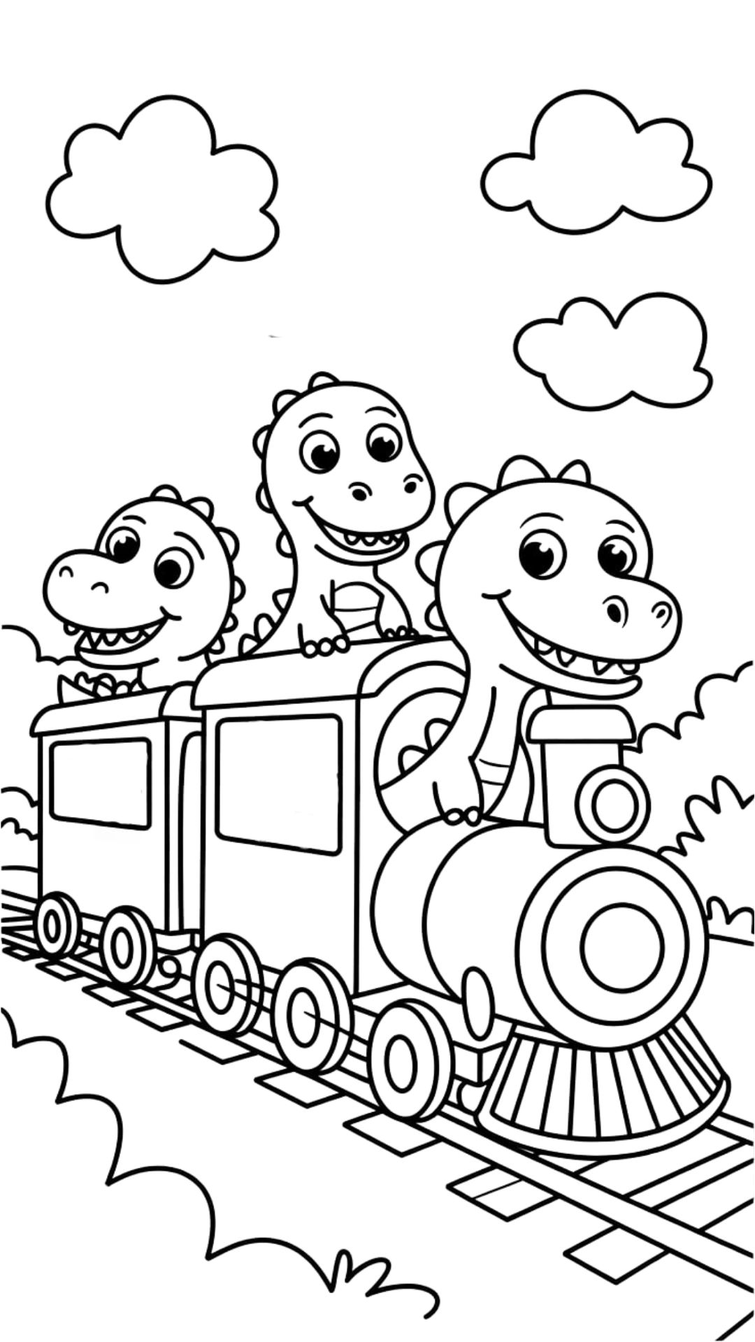 desenho trem para colorir
