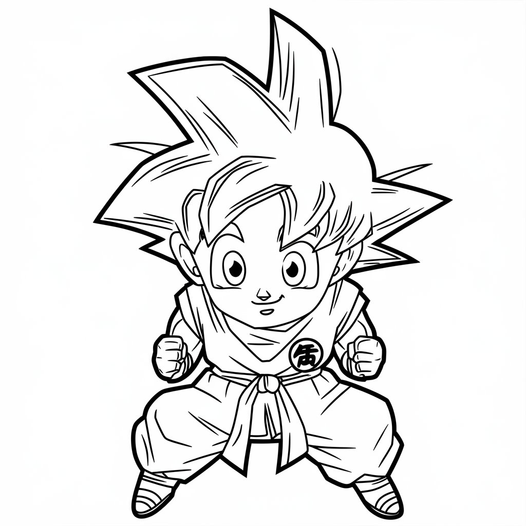 desenho do dragon ball z para colorir