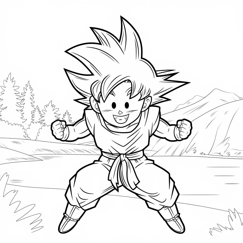 desenhos do dragon ball z para colorir