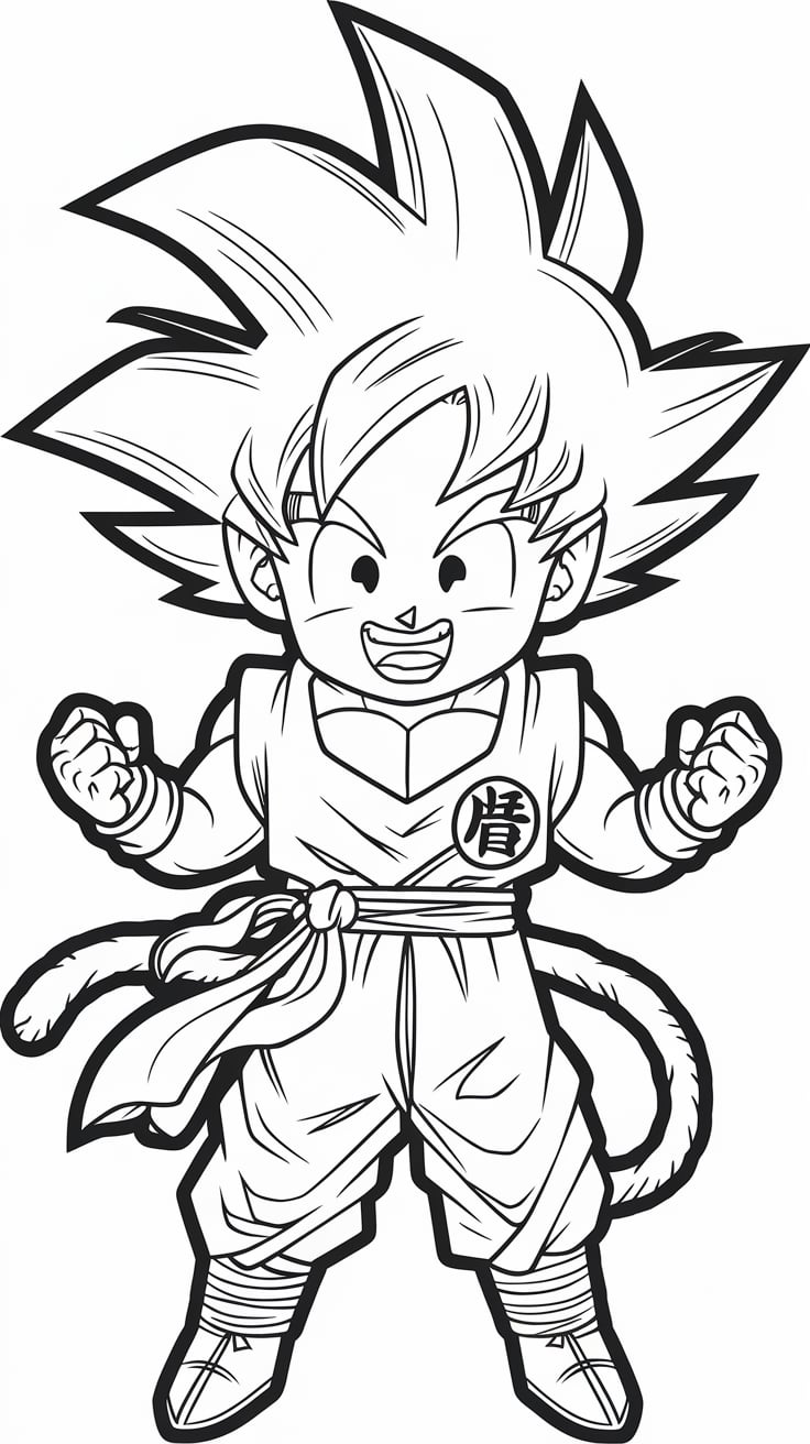 coloring sheets dragon ball z