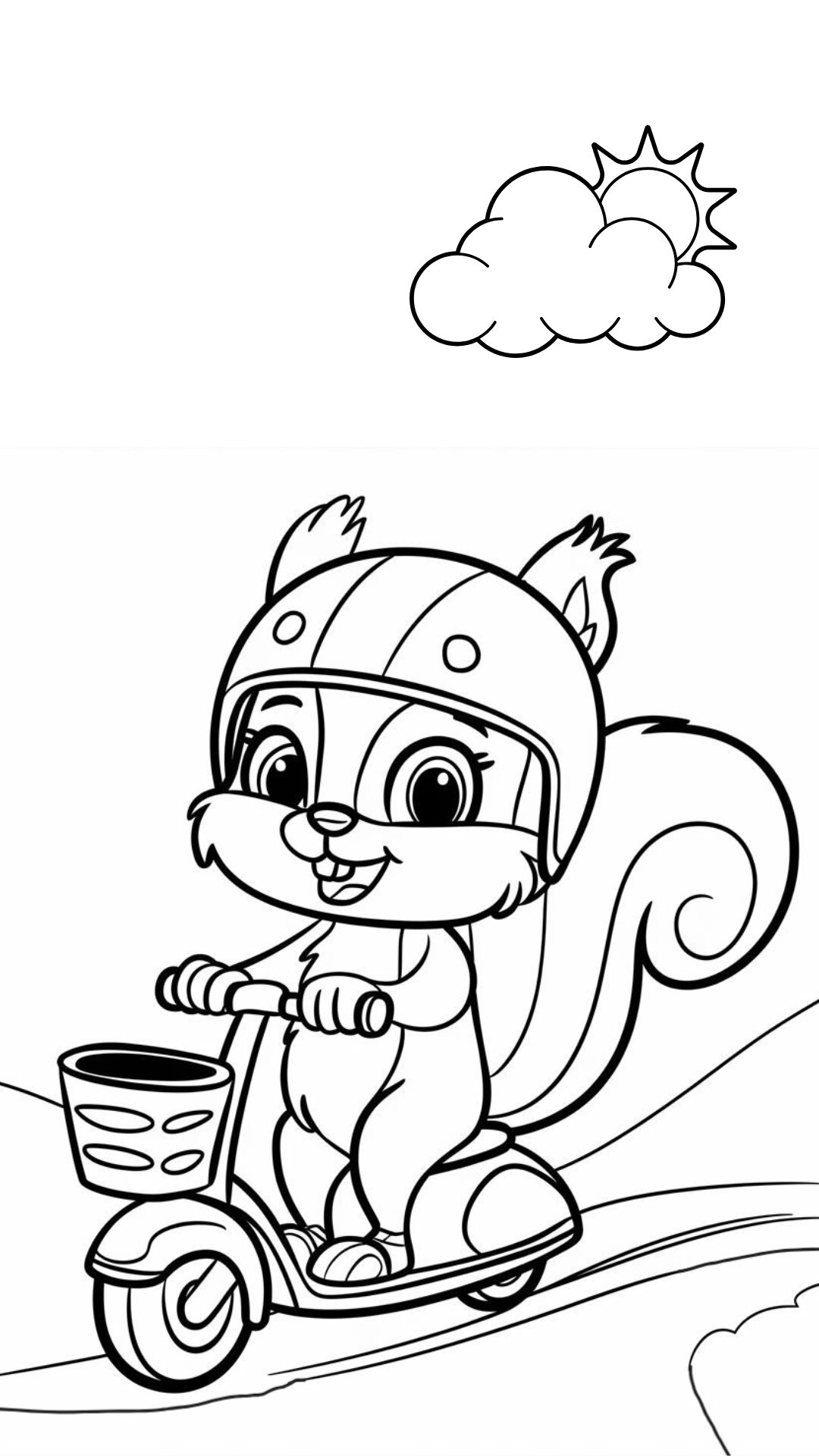 desenho de esquilos para colorir