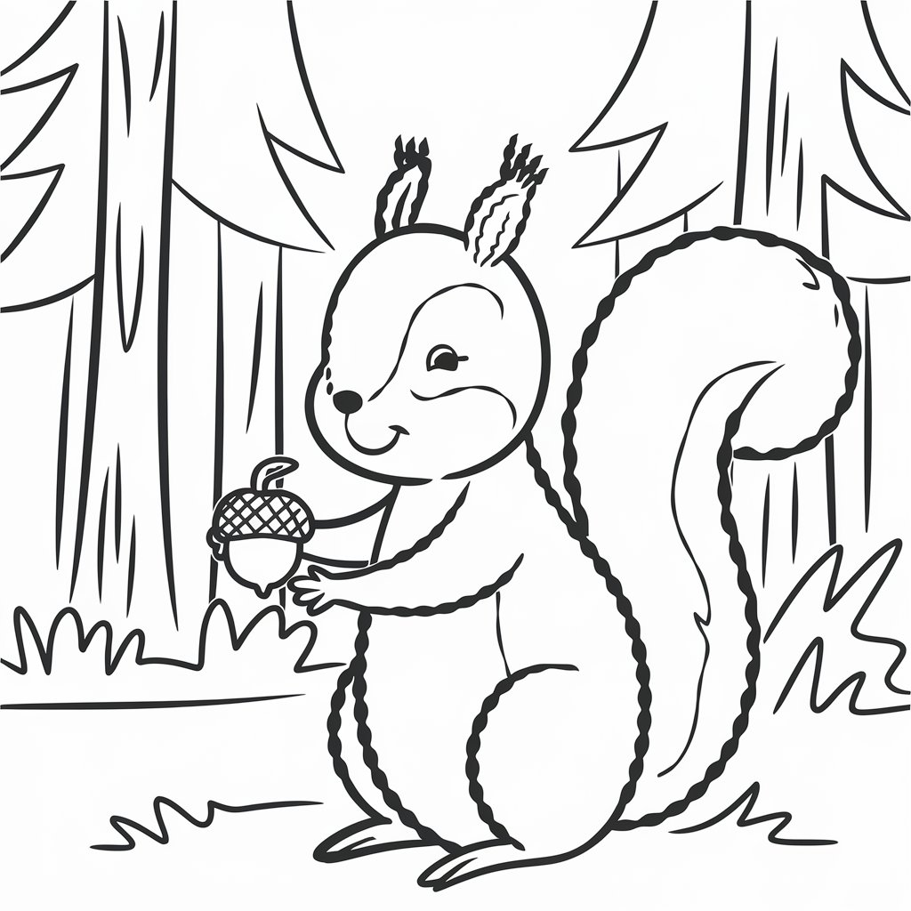 esquilo desenho para colorir