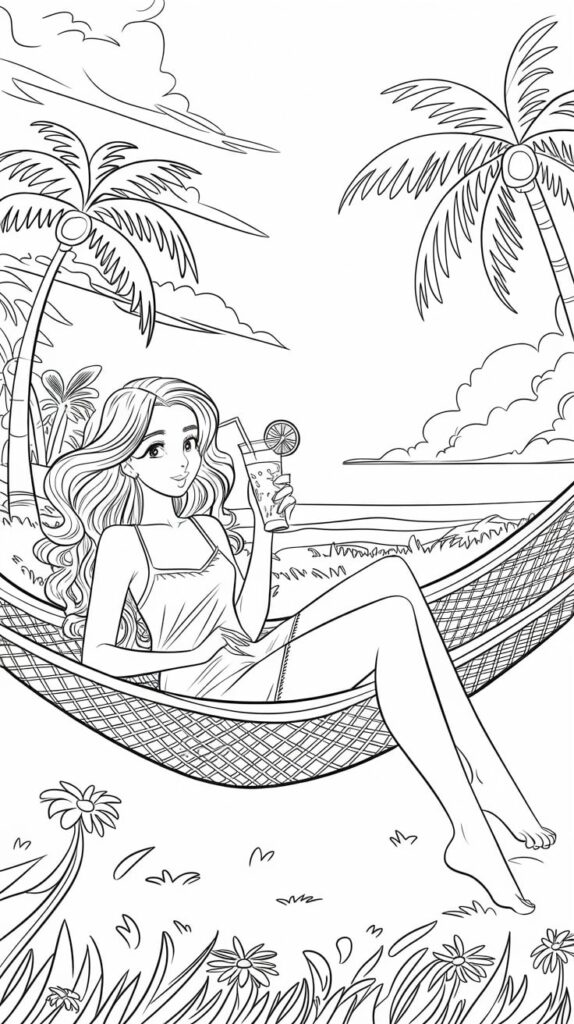 atividade para colorir férias