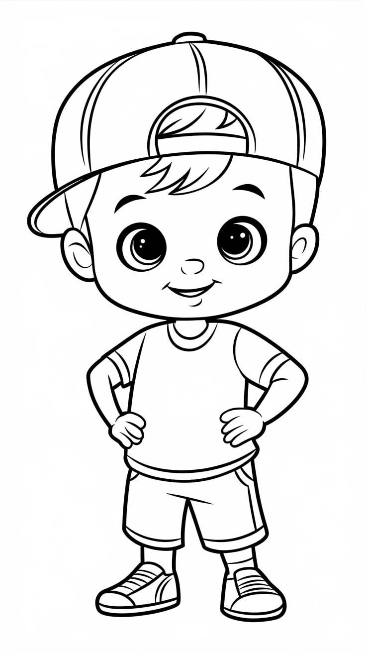 desenho de menino para colorir