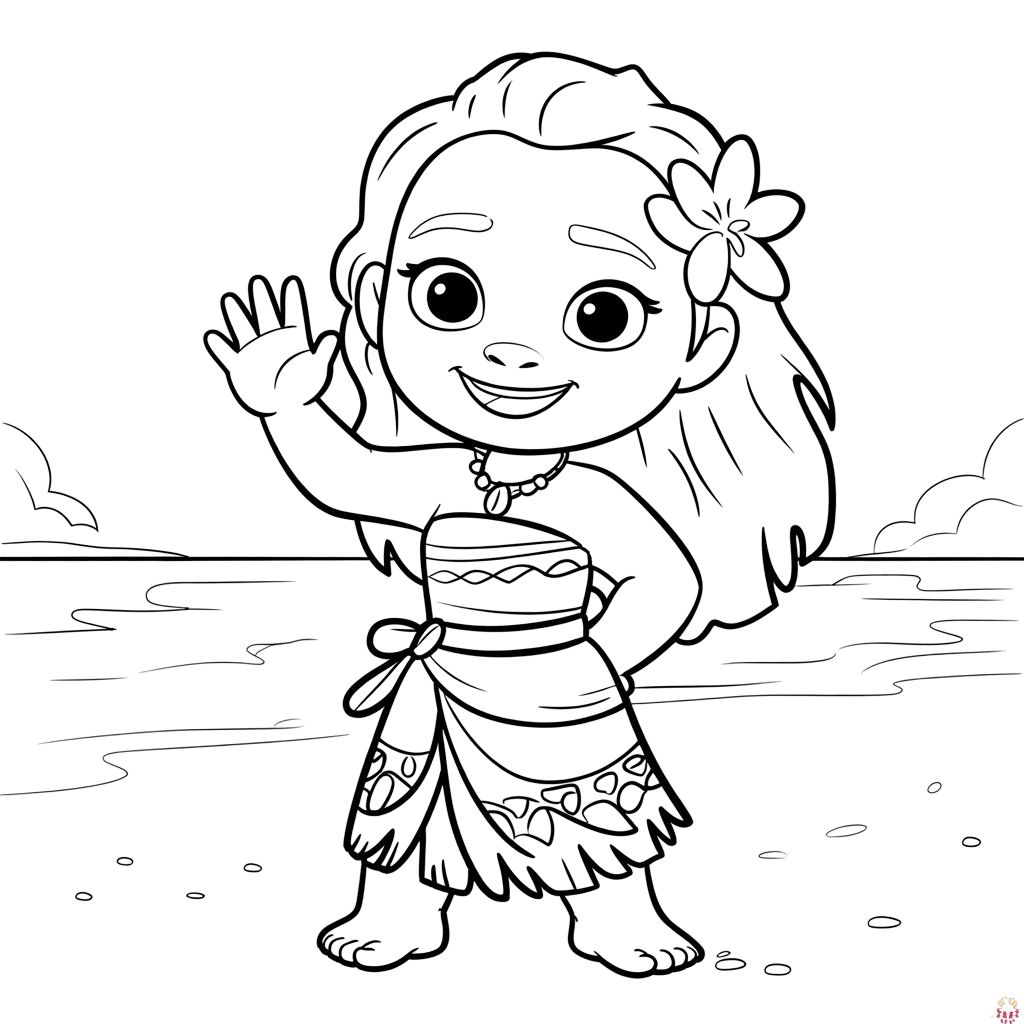 desenho da moana para colorir
