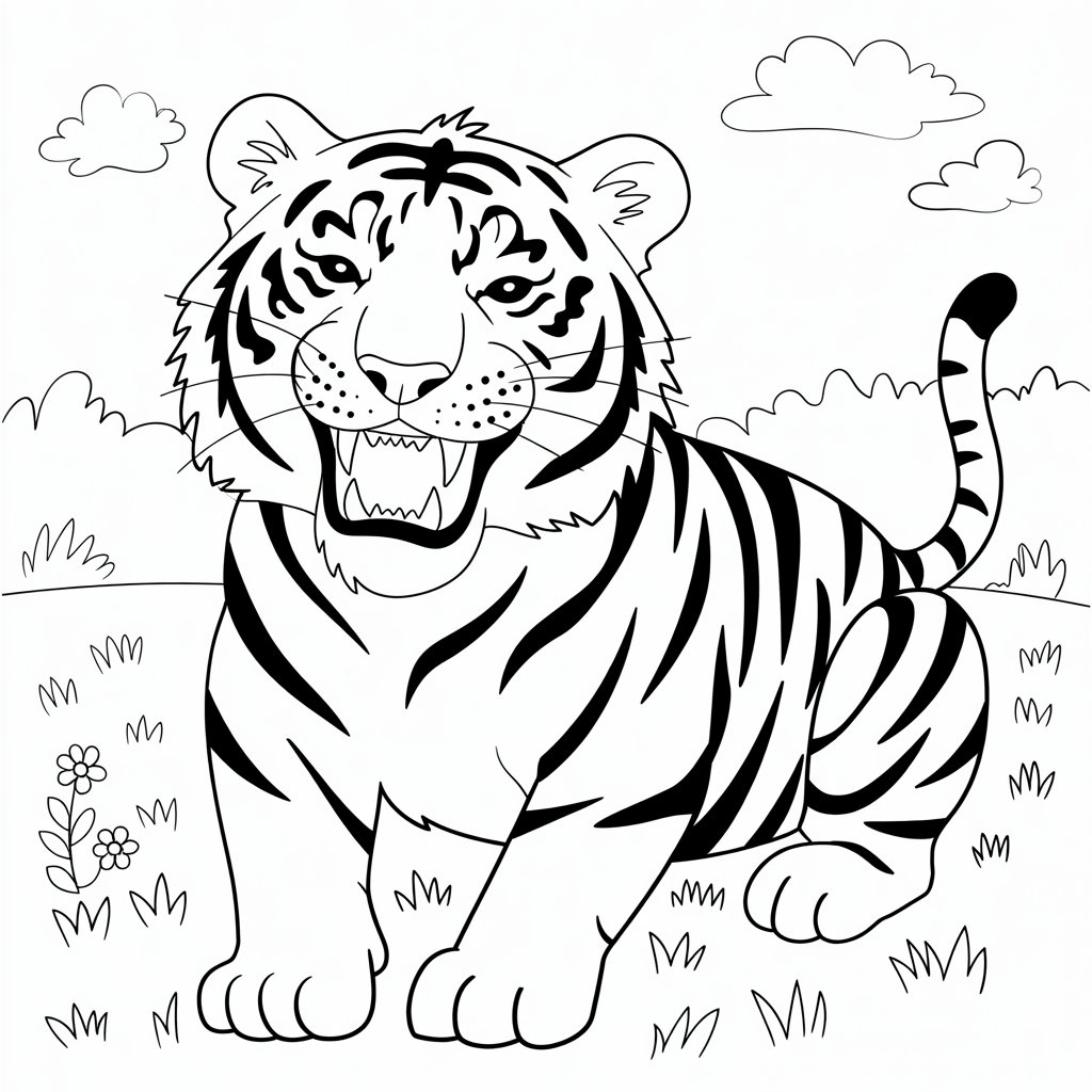 desenho do tigre para colorir