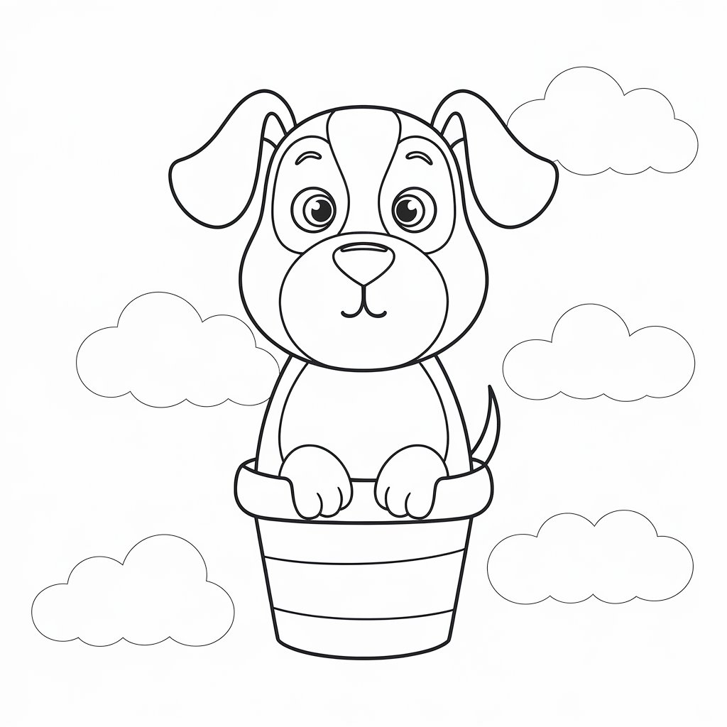cachorro desenhos para colorir