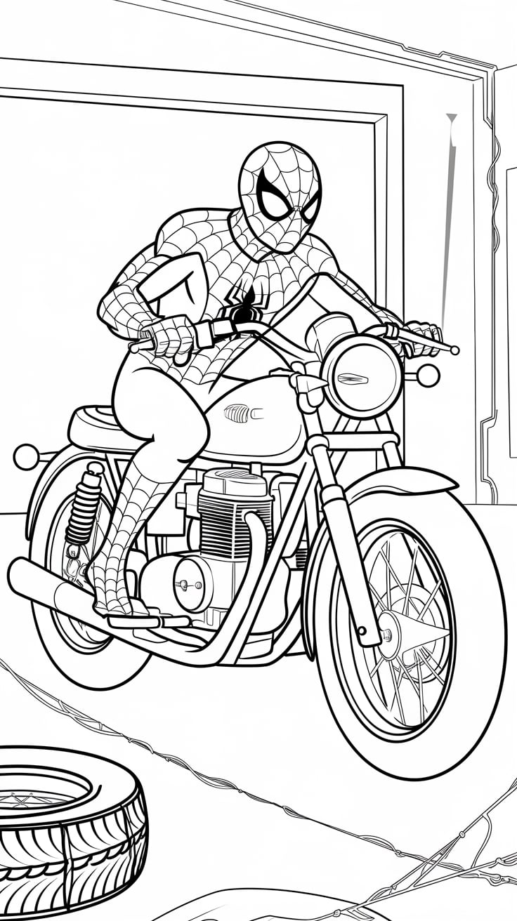 imagens de moto para colorir