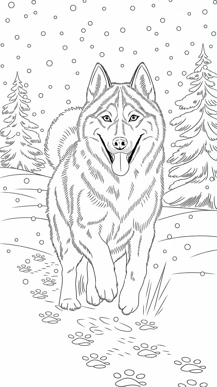 desenho de cachorro para colorir fácil