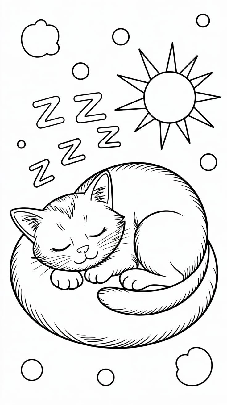 desenhos gatos para colorir