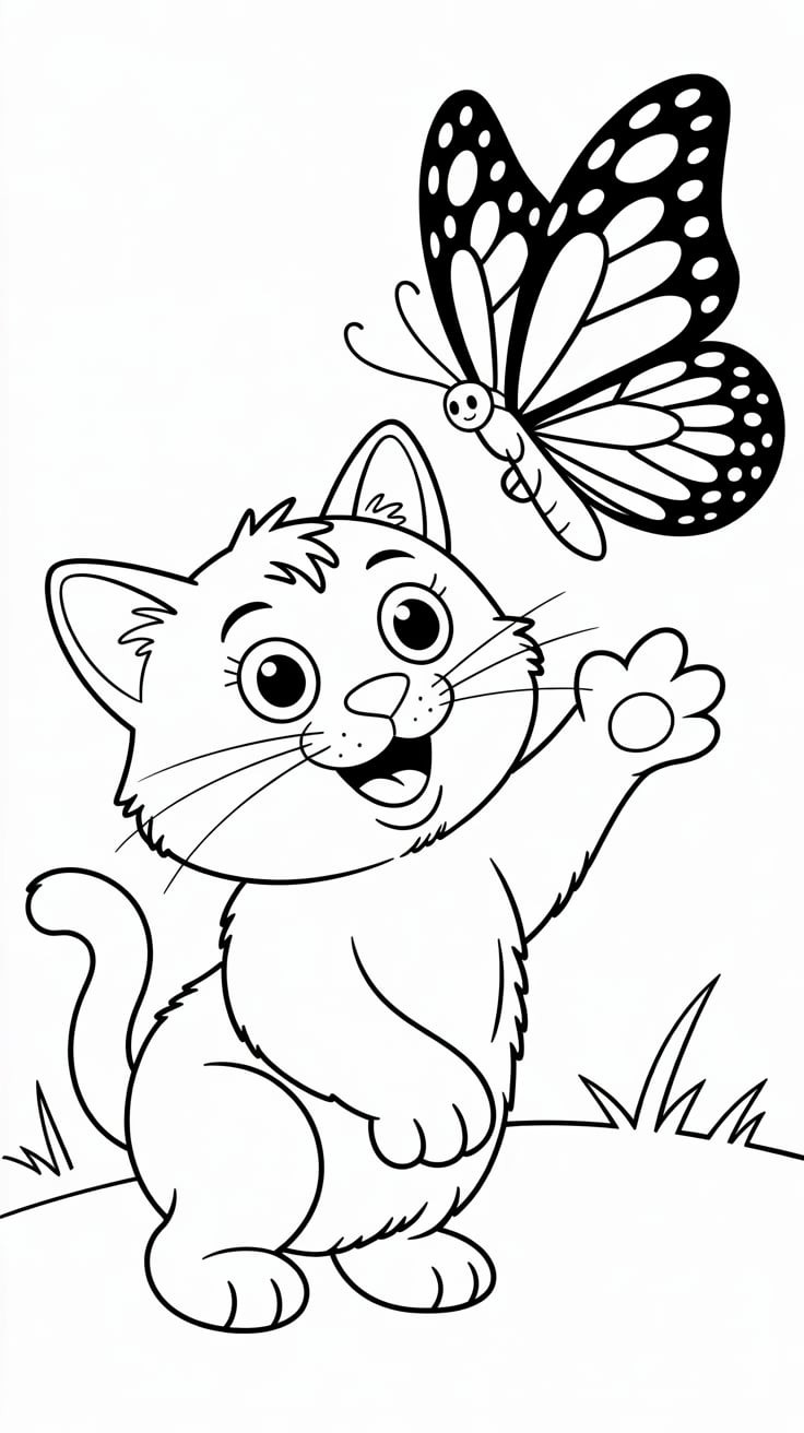desenho de gato para colorir