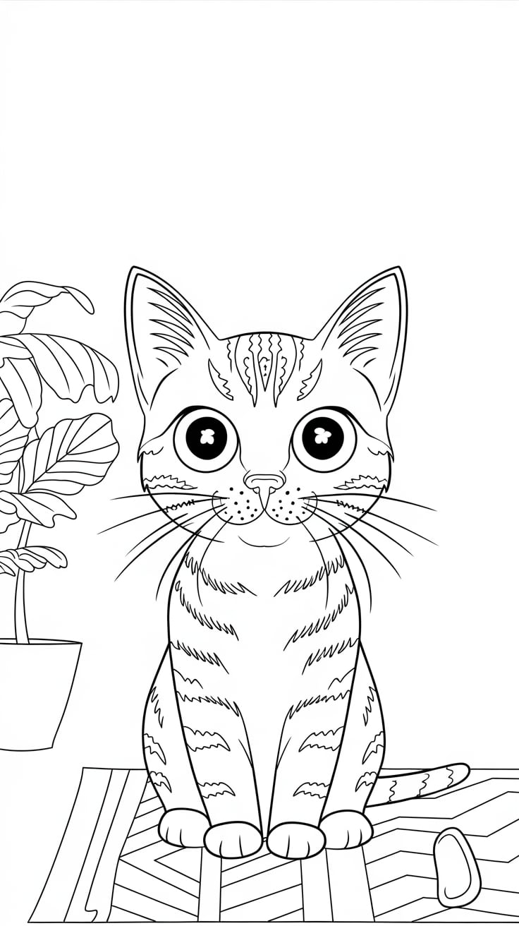 desenhos de gatos para colorir e imprimir