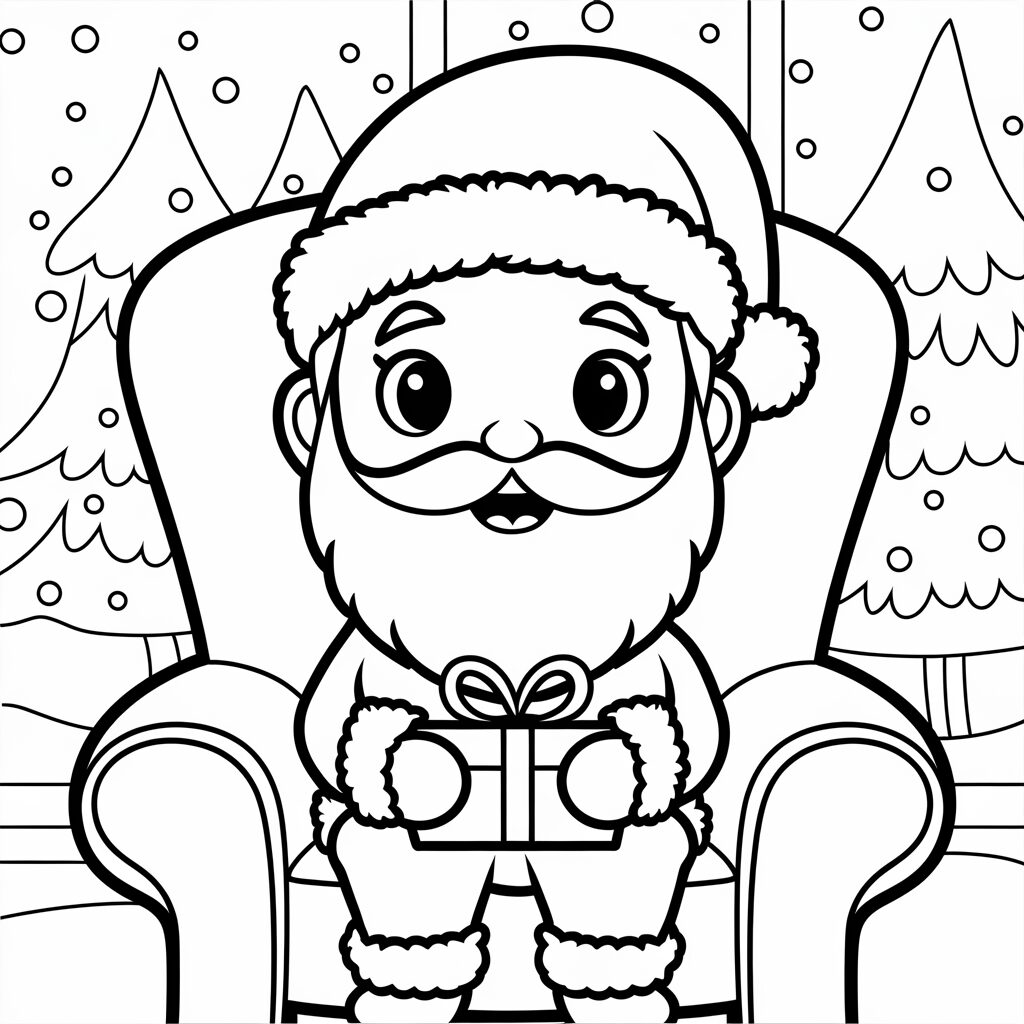 desenho papai noel colorido