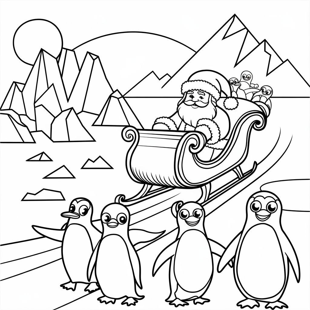 papai noel desenho para colorir