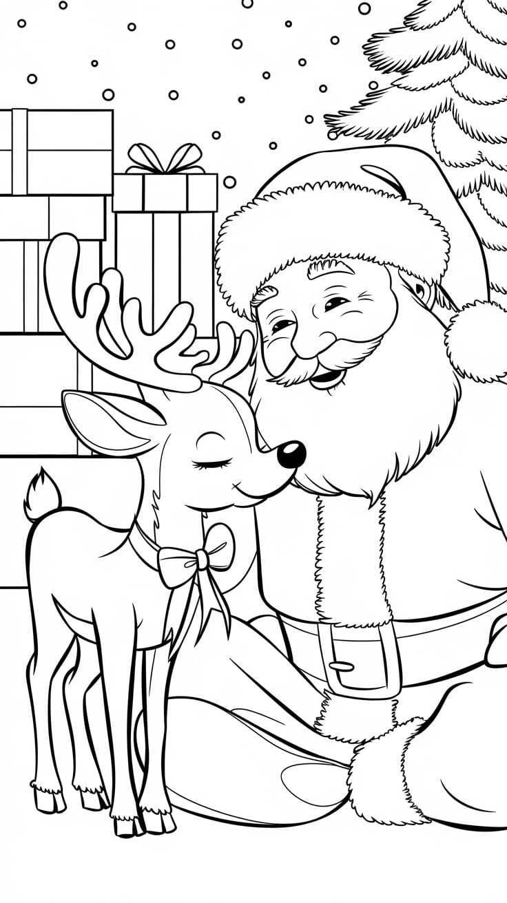 desenhos papai noel para colorir