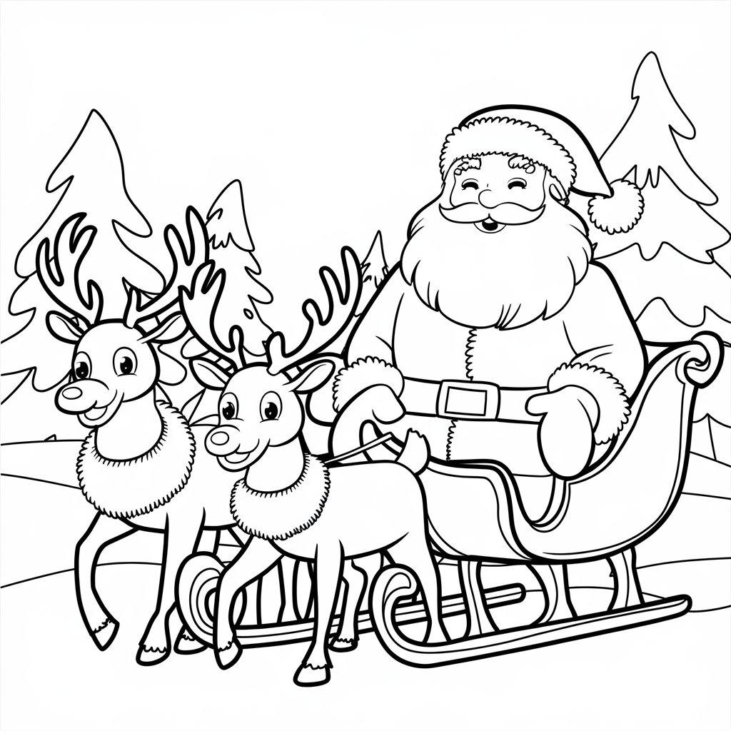 desenho de papai noel para colorir