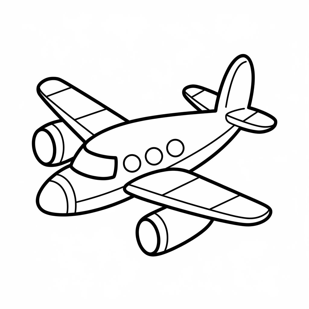 desenho avião para colorir