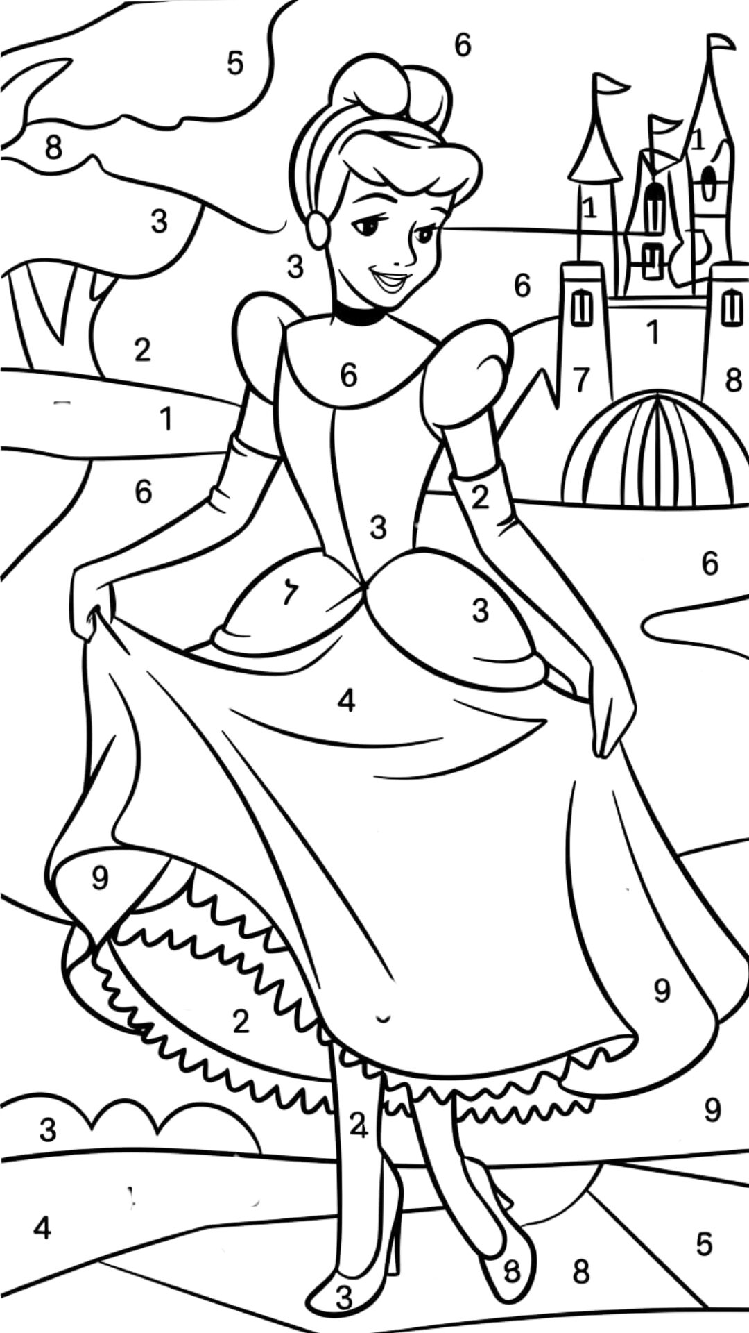 número colorido para imprimir