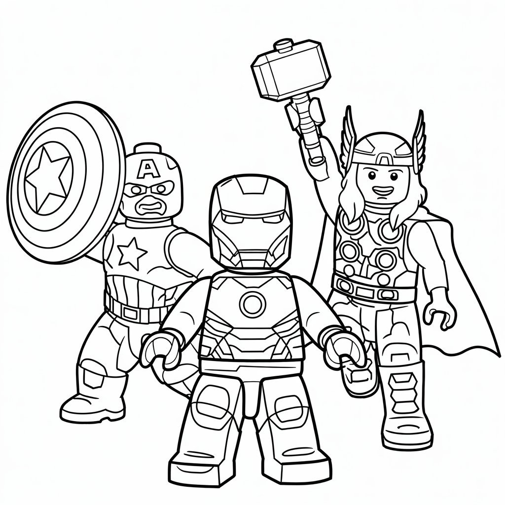 homem de ferro lego para colorir