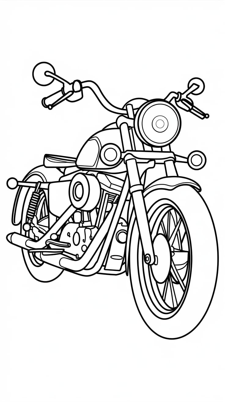 moto de trilha para colorir