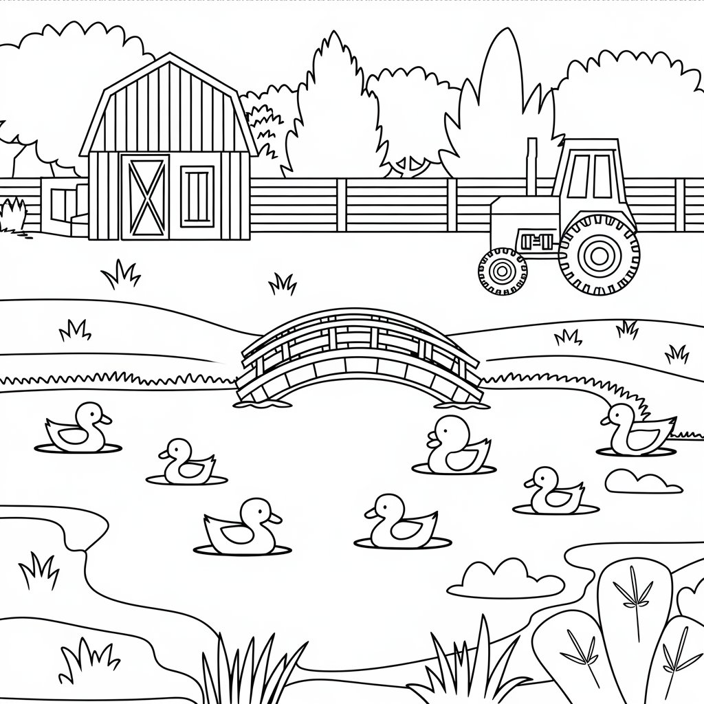 desenhos para colorir fazenda