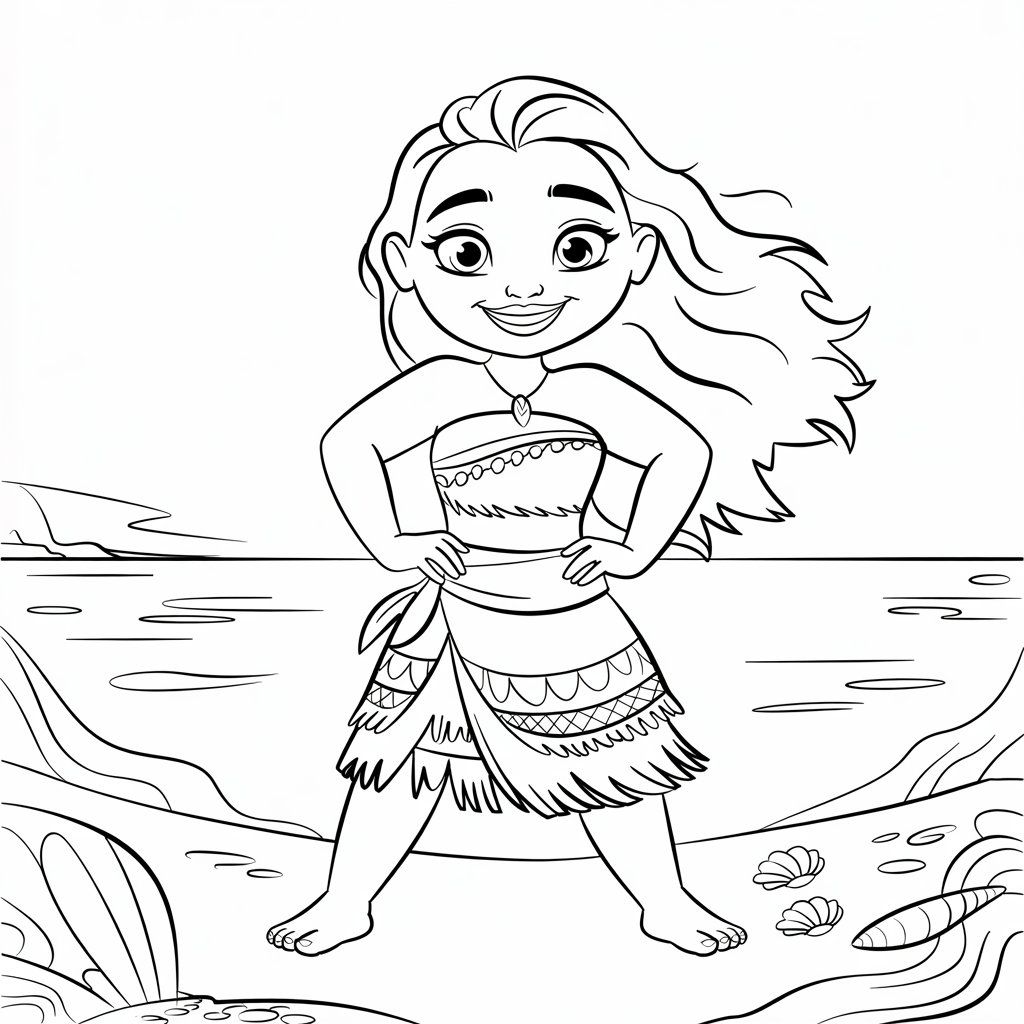 moana para colorir e imprimir