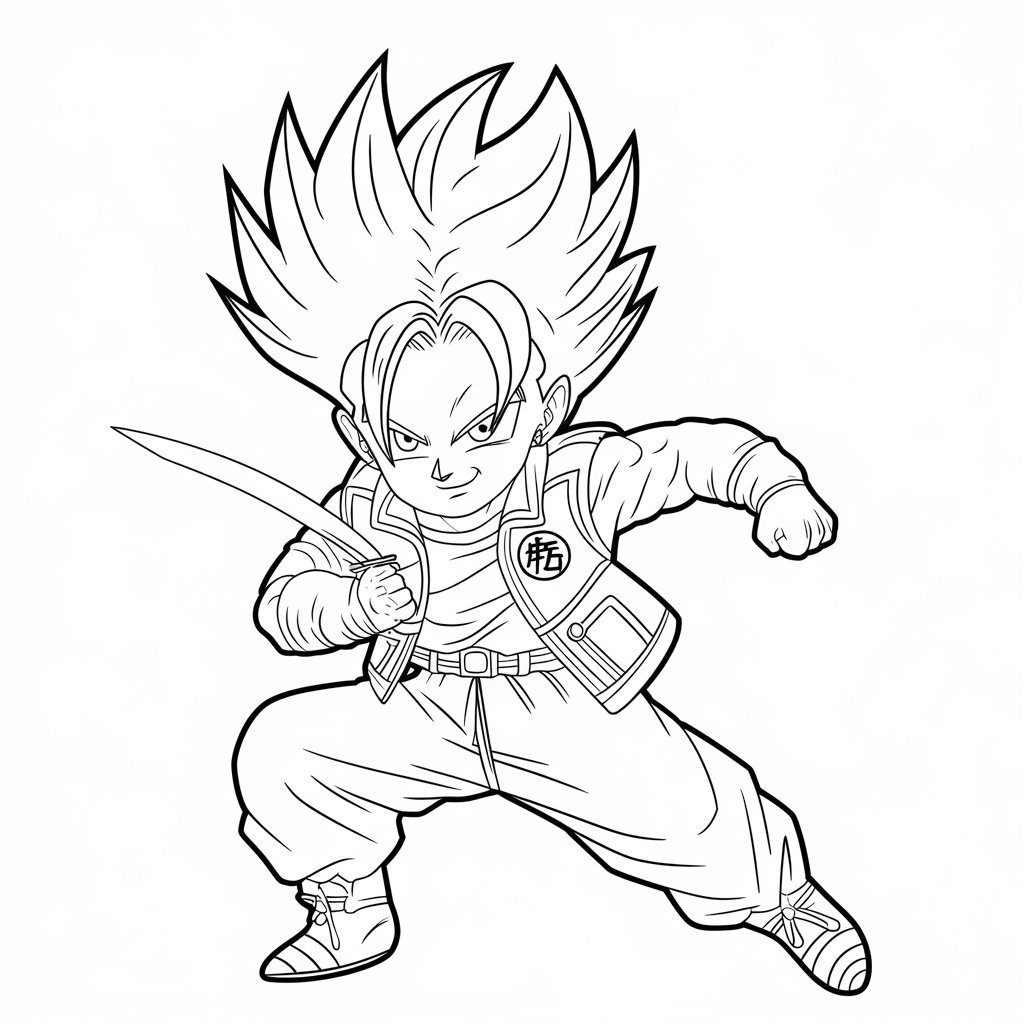 dragon ball z desenho para colorir