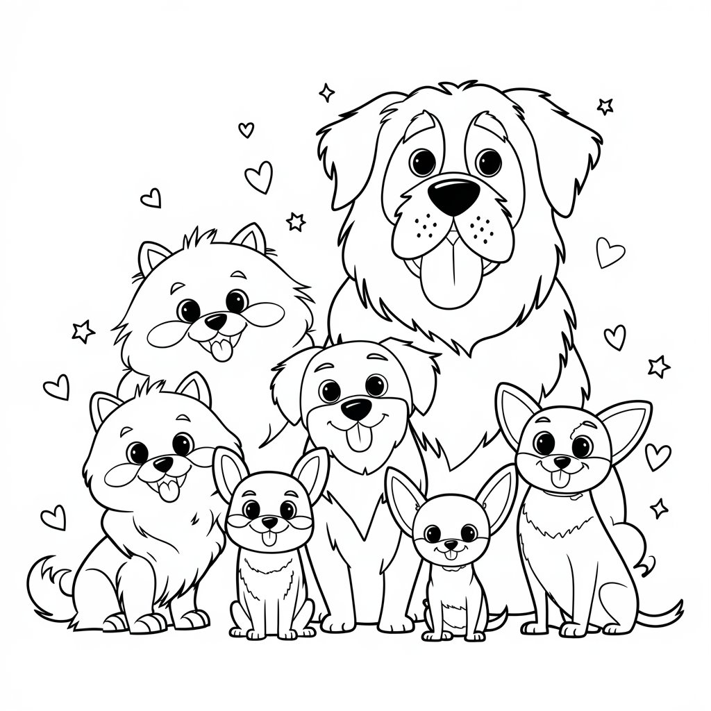 desenhos de cachorros para colorir