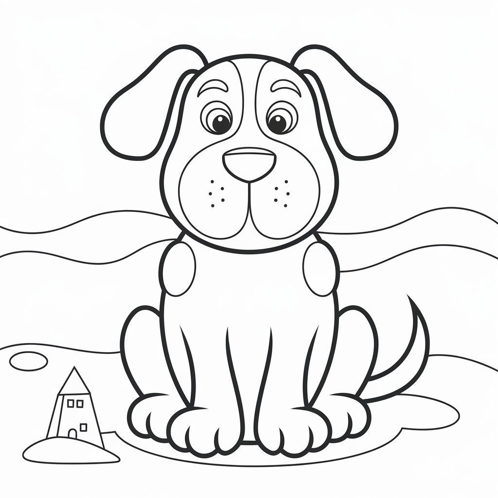 desenho para colorir cachorro