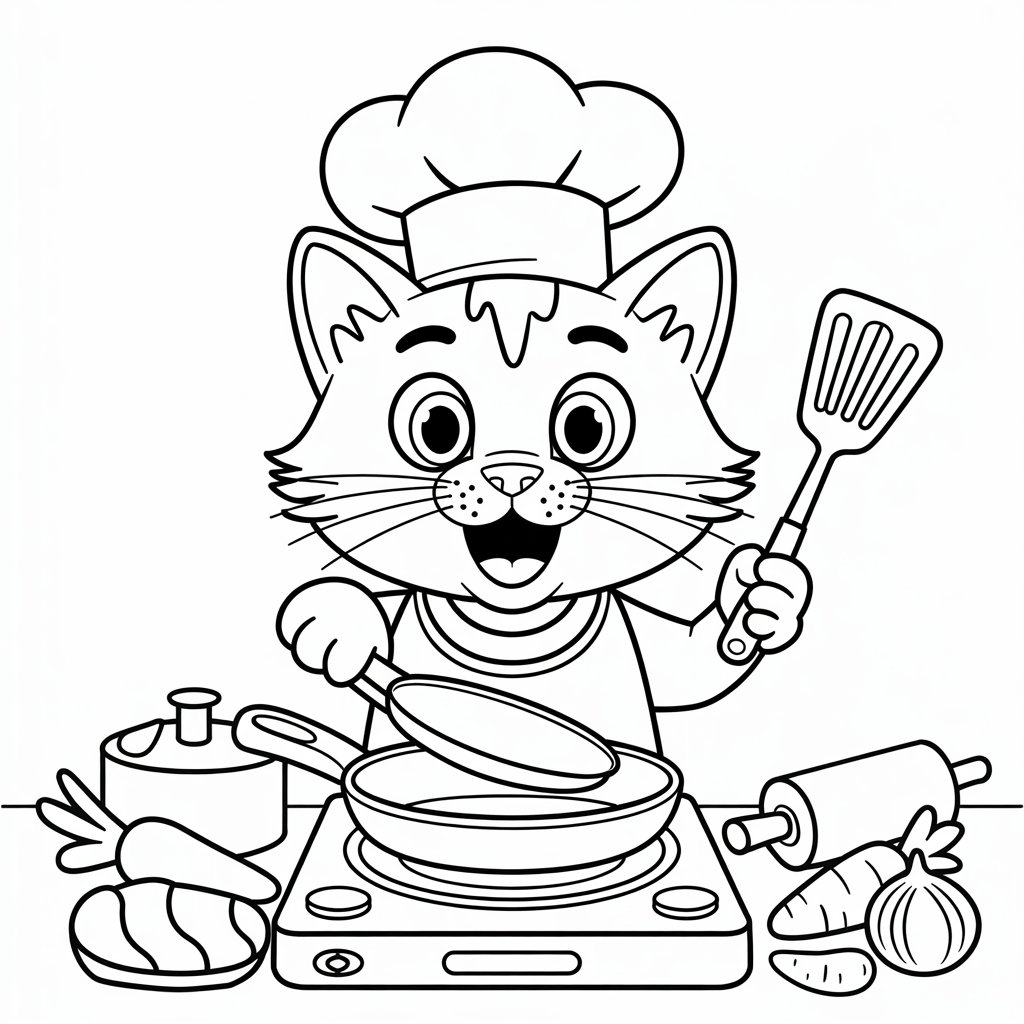 desenho gatos para colorir