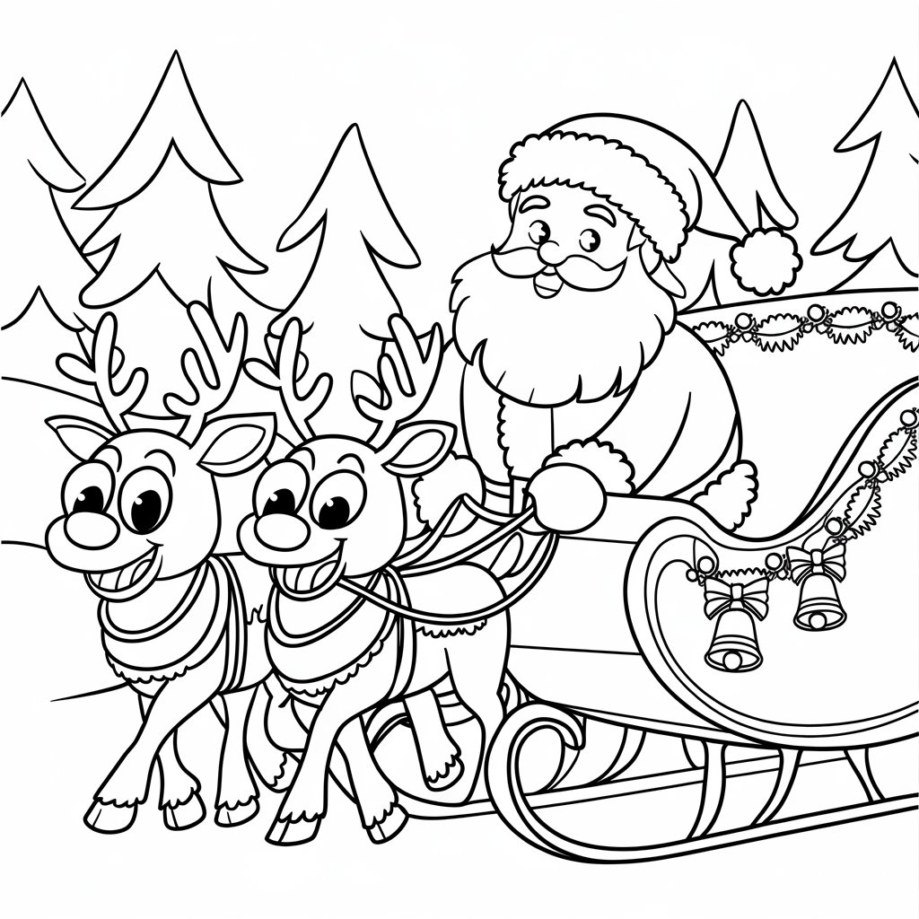 desenho para colorir do papai noel