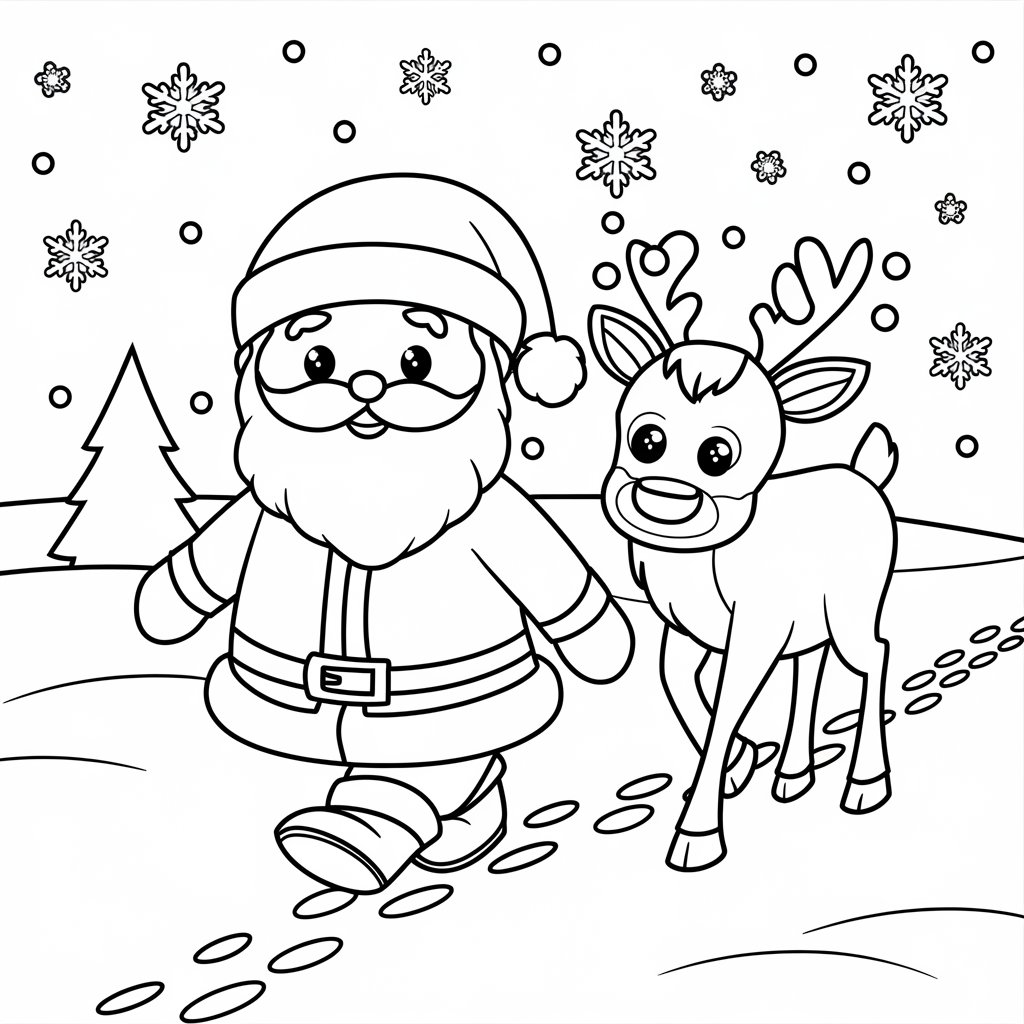 papai noel para colorir e imprimir