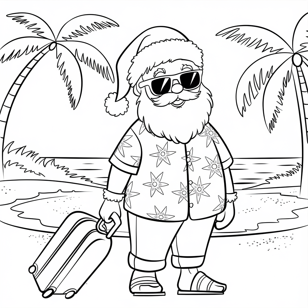 desenho para colorir papai noel