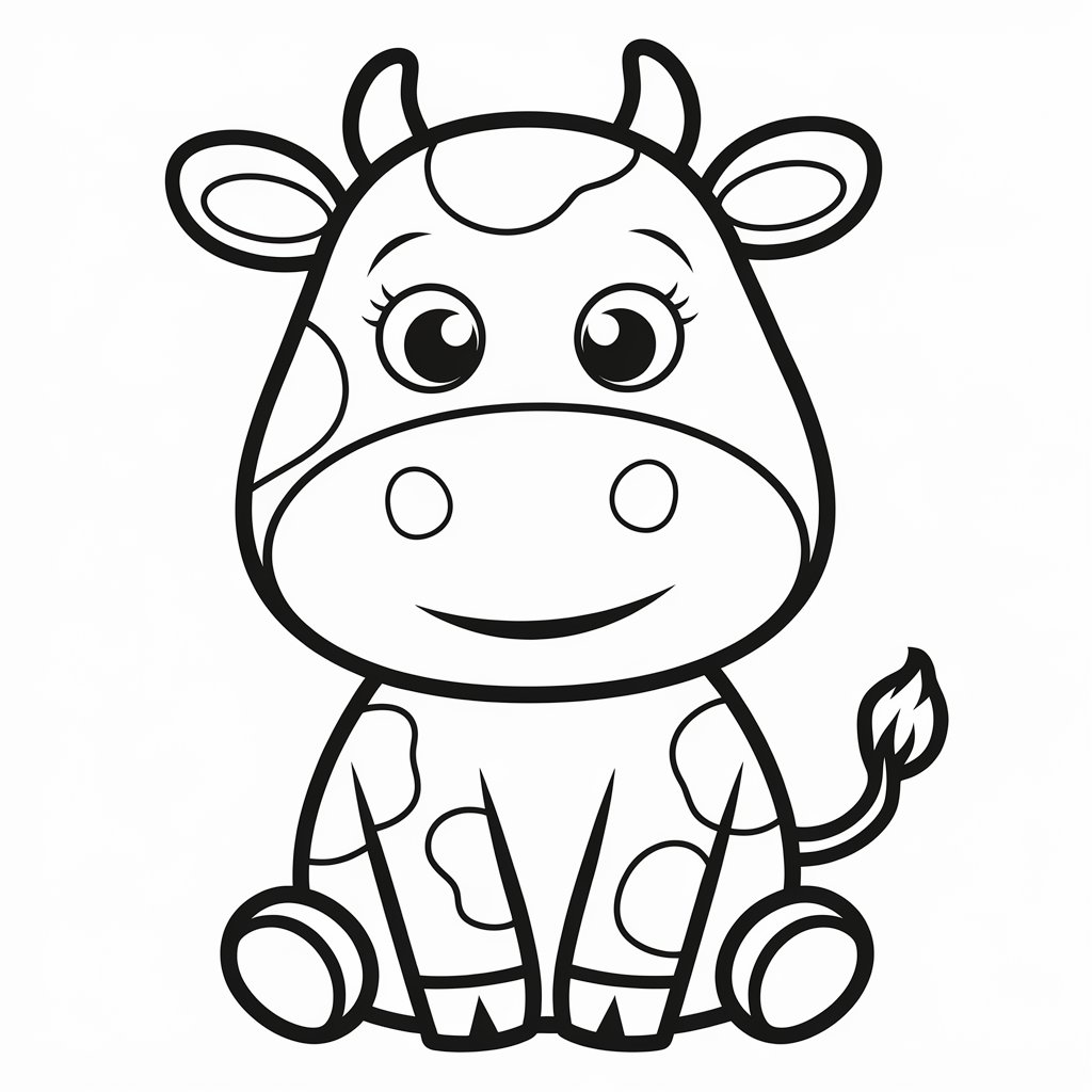 vaca para colorir