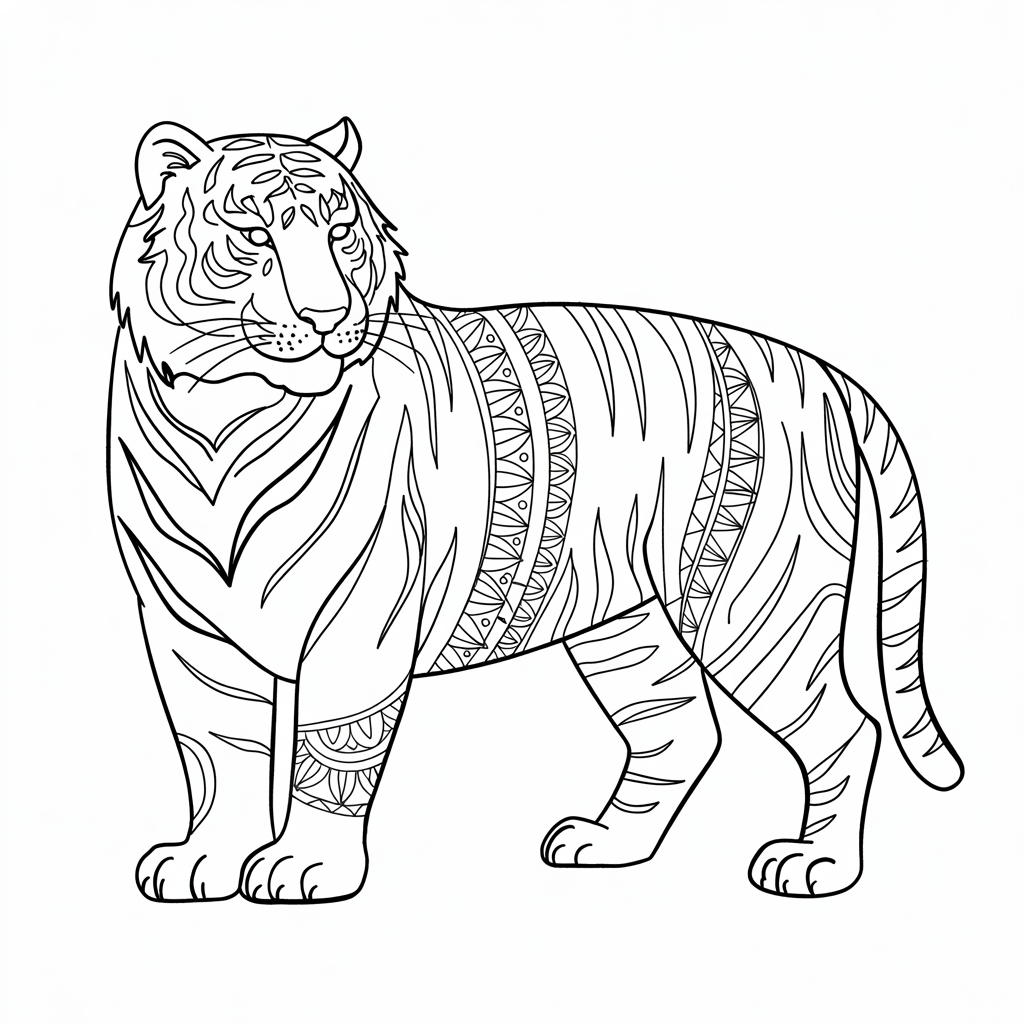 imagens de tigre para colorir