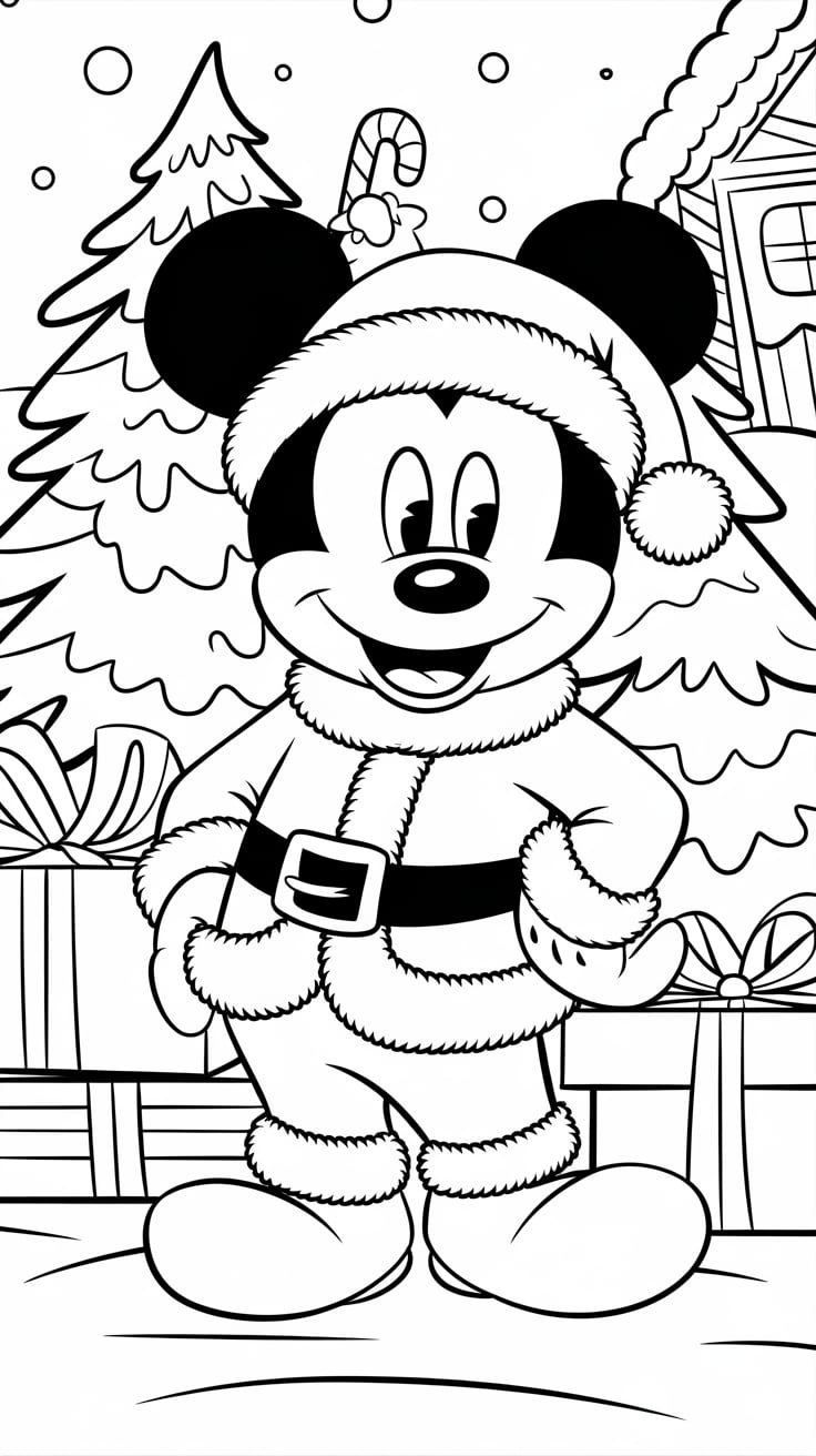 desenho para colorir da minnie e mickey