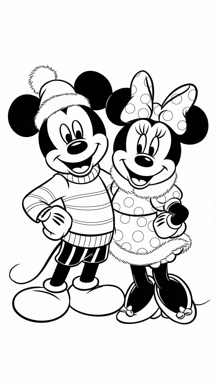 desenhos para colorir mickey e minnie
