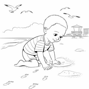 desenho de férias para colorir