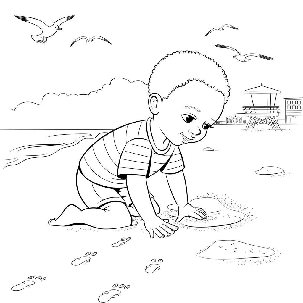 desenho de férias para colorir