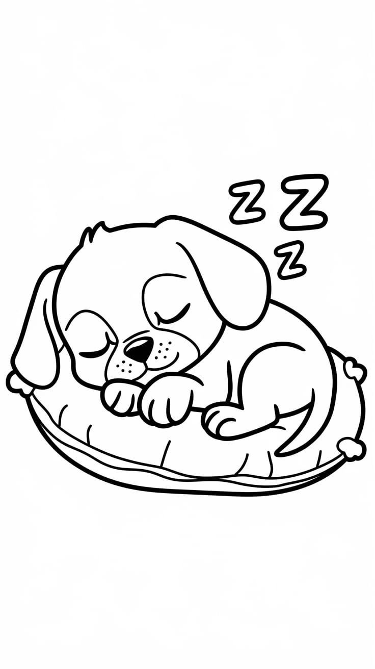 cachorro fofo para colorir