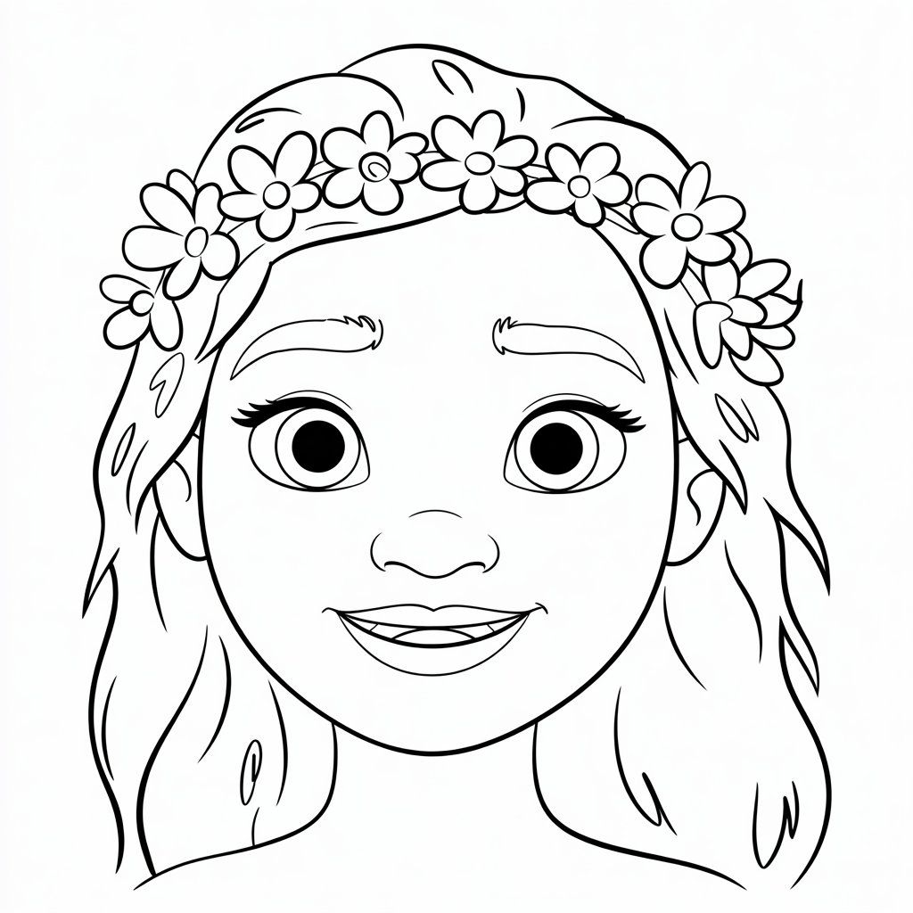 desenhos da moana para colorir