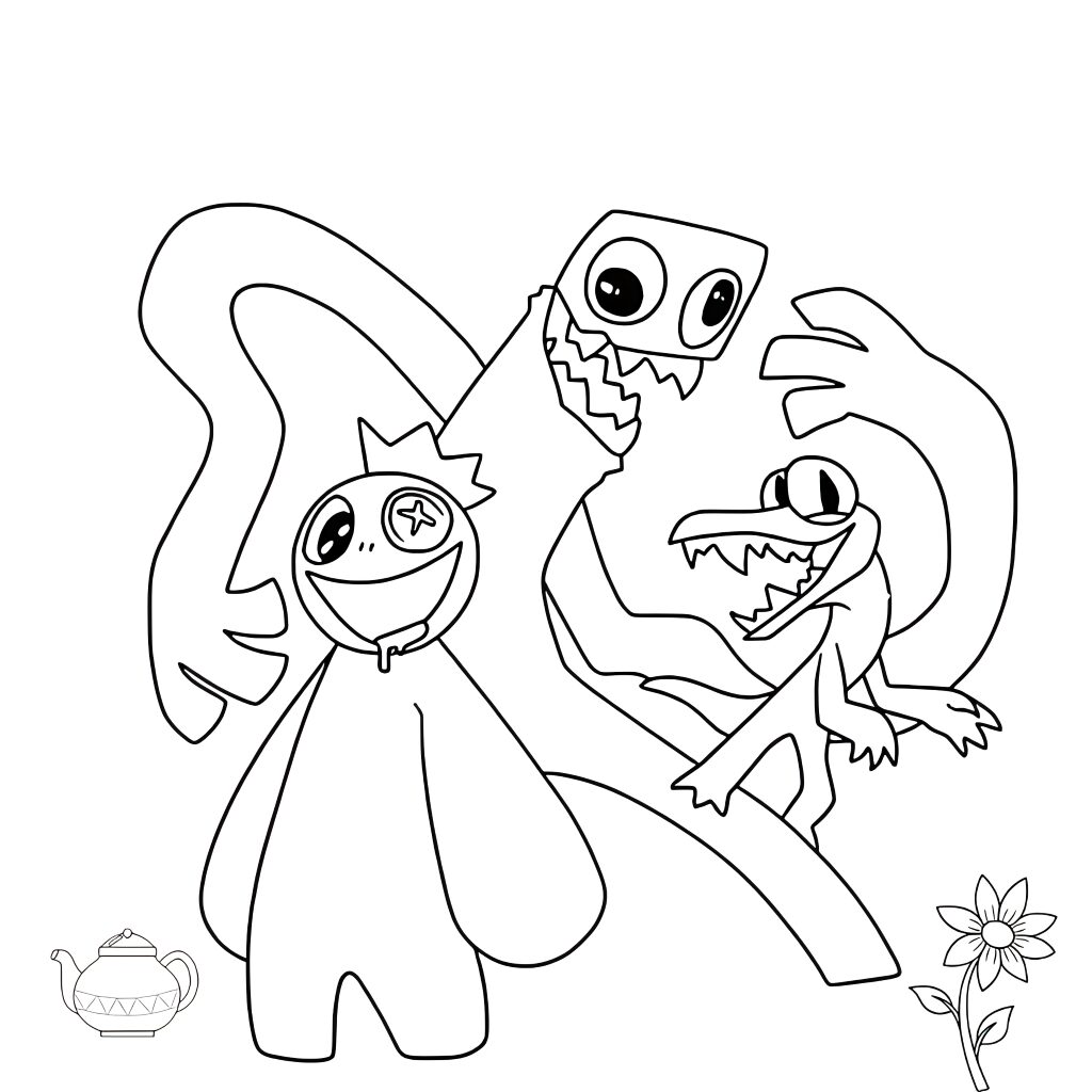 desenho para colorir rainbow friends